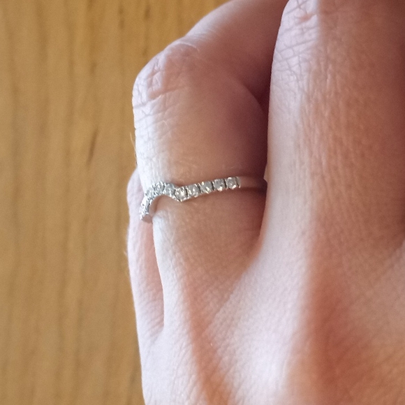 18k gold diamond enhancer / guard ring sz 6.5 - Picture 2 of 6